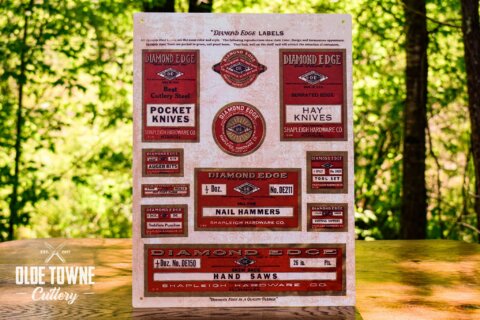 Diamond Edge Labels Vintage Tin Sign Diamond Edge Labels Vintage Tin Sign