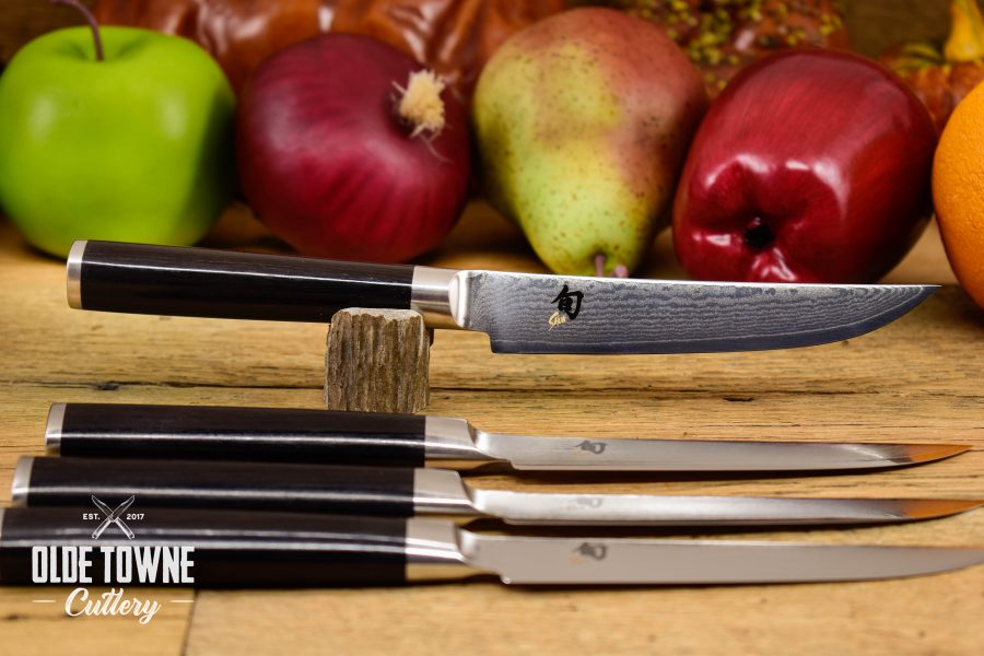 4 pc steak knife set by Shun Kitchen Cutlery