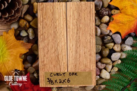 Handle Material Curly Oak 3/8 x 2 x 6