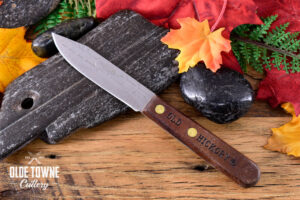 Old Hickory Block Set 7220 Five Carbon Steel Kitchen Knives with
