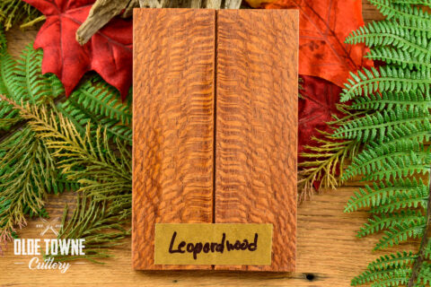 Handle Material Leopardwood 3/8 x 2 x 6