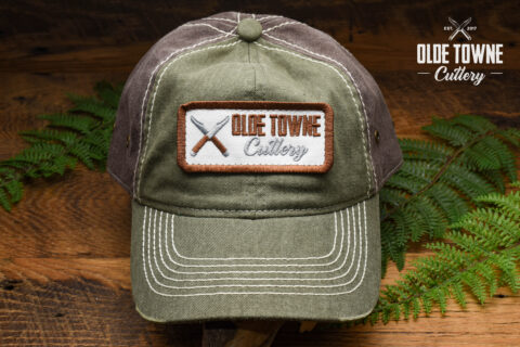 Olde Towne Cutlery Logo Green/Brown Hat
