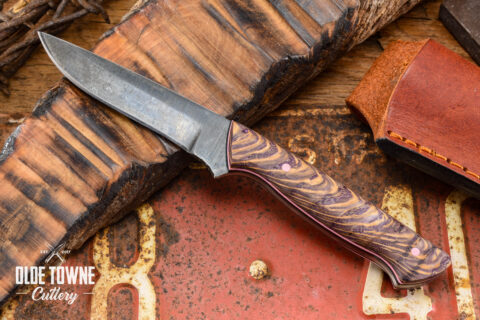 Due South Knives Drop Point Dyed Oak #309