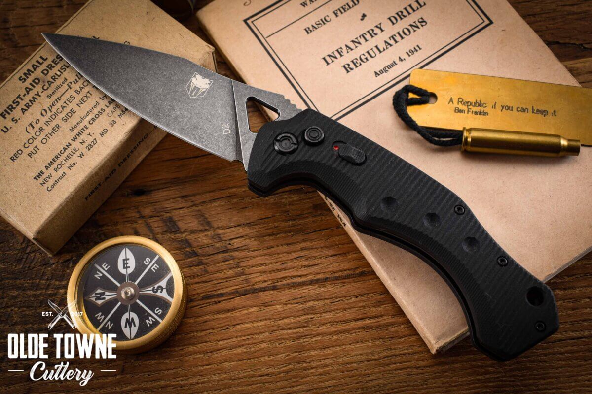 CobraTec Ryker Automatic knife for sale in black G10 near me