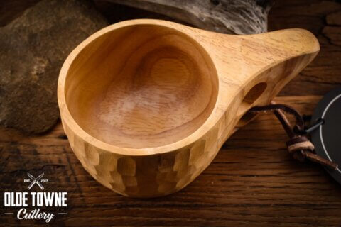 Lore Kuksa 8 oz Sculpted Wooden Bowl