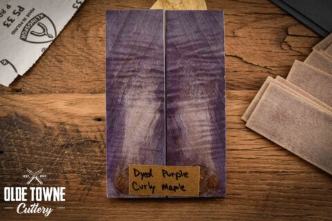 Handle Material Curly Maple Purple 3/8 x 2 x 6