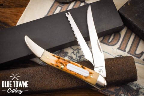 W.R. Case and Sons 10726 Fishing Amber Bone*