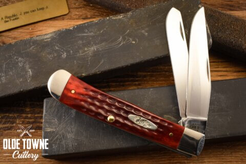 Trestle Pine Knives (3), Case Copperlock, Schatt & Morgan Gunstock