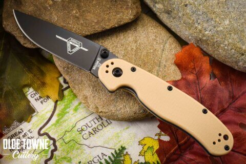 Ontario Knife 8830DT Rat II Tan G10 D2