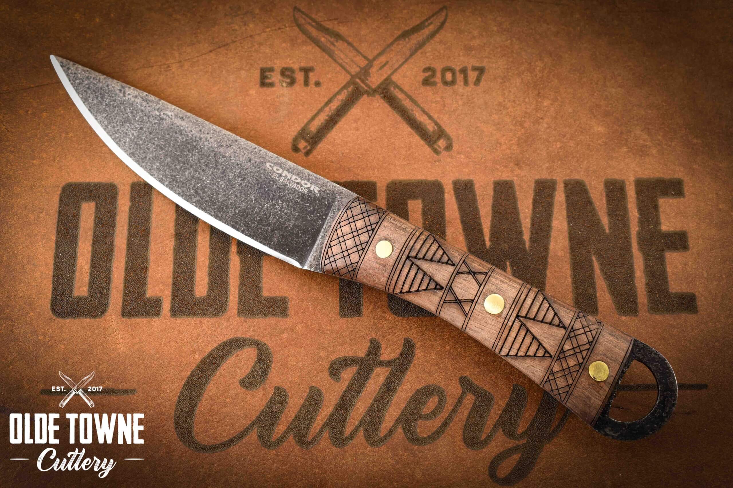 Bombproof Bushcraft Sloyd knife with sheath for sale