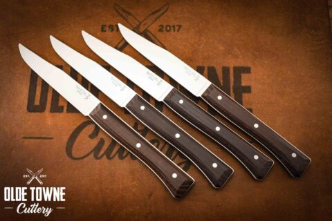 Opinel Facette Dark Ash 4 pc Steak Knife Set
