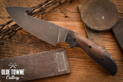 Due South Knives Gut Hook Dyed Sycamore #1066