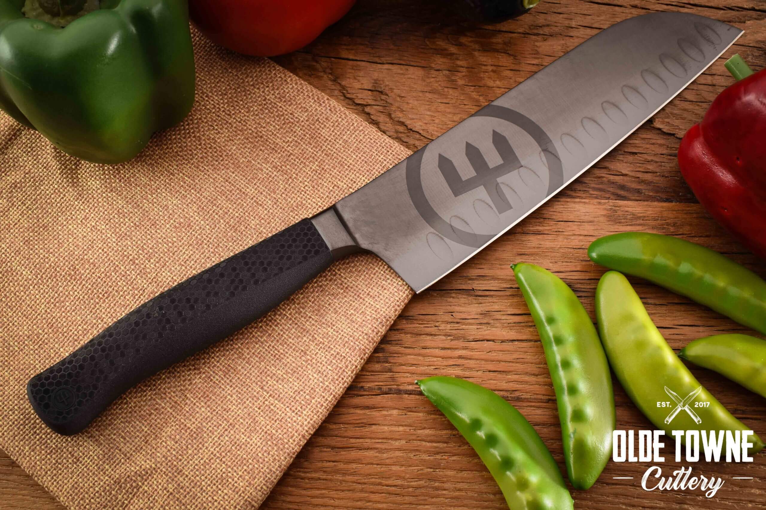 Wusthof Performer 7" santoku in black synthetic for sale near me