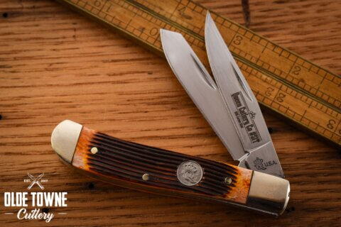 Queen QAWB07 Mini Trapper Amber Bone