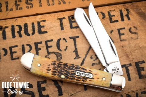 W.R. Case and Sons 51391 Mini Trapper Amber Bone
