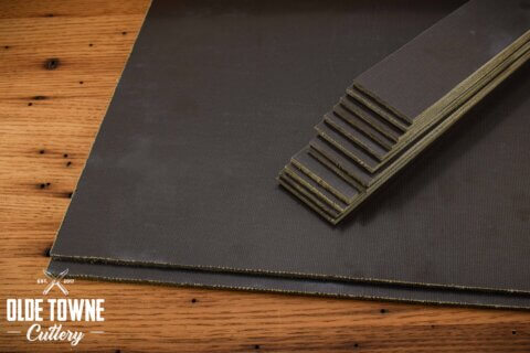 Micarta Handle Material 1/8" x 2" x 12" Green Canvas Micarta Handle Material 1/8" x 2" x 12" Green Canvas