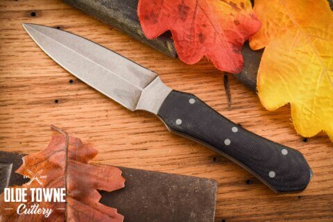Due South Knives Small Dagger Black Micarta #1717 Due South Knives Small Dagger Black Micarta #1717