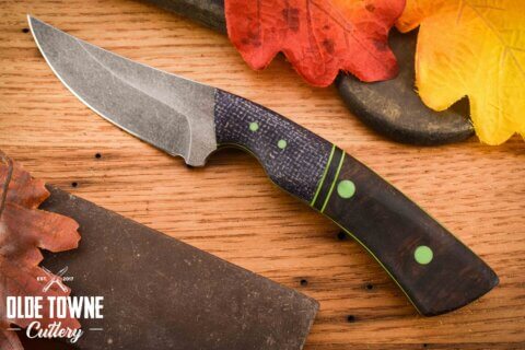 Due South Knives Trailing Point Hunter Burlap #1728 Due South Knives Trailing Point Hunter Burlap #1728