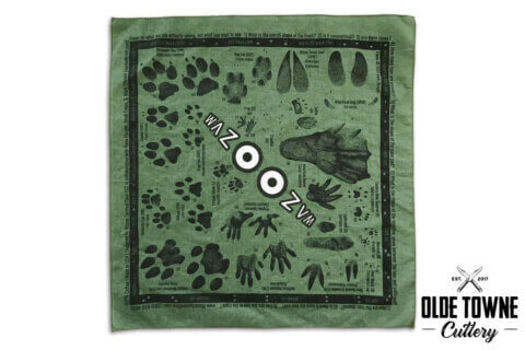 Wazoo Animal Tracking Bandana Green Wazoo Animal Tracking Bandana Green