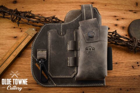 MKM MKMBOLS1 Belt Organizer Grey Leather MKM MKMBOLS1 Belt Organizer Grey Leather