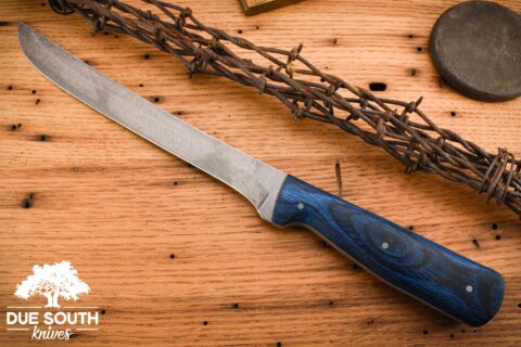 Due South Knives 8" Slicer Indigo Liberty Wood #1758