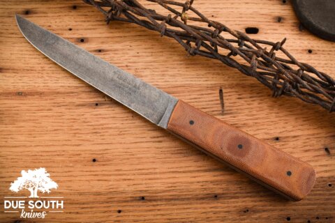 Due South Knives 6" Slicer Natural Micarta #1763