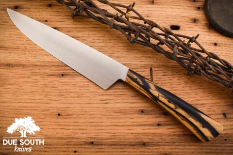 Due South Knives 6" Chef Marbled Ebony #1766