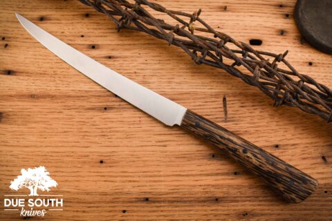 Due South Knives 7" Fillet Black Palm #1767