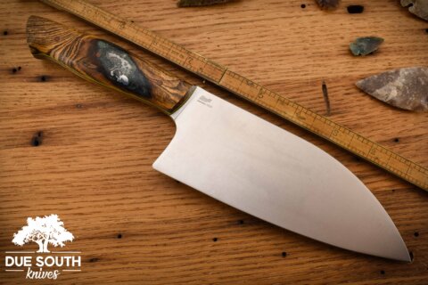 Due South Knives 6" Santoku Bocote Hybrid #1746