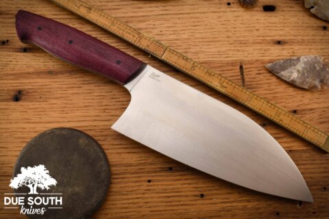 Due South Knives 6" Santoku Purpleheart #1747