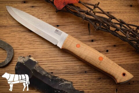 Rowland Cutlery Roadrunner Curly Maple #402 Rowland Cutlery Roadrunner Curly Maple #402