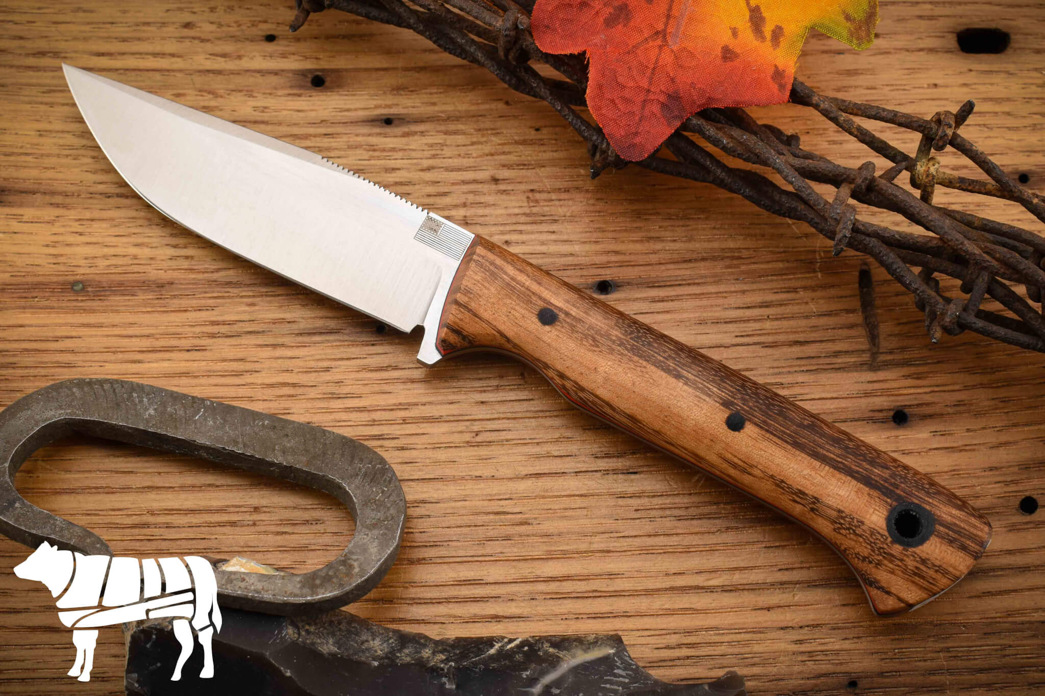 Rowland Cutlery Jackrabbit Jr Tigerwood #768 Rowland Cutlery Jackrabbit Jr Tigerwood #768