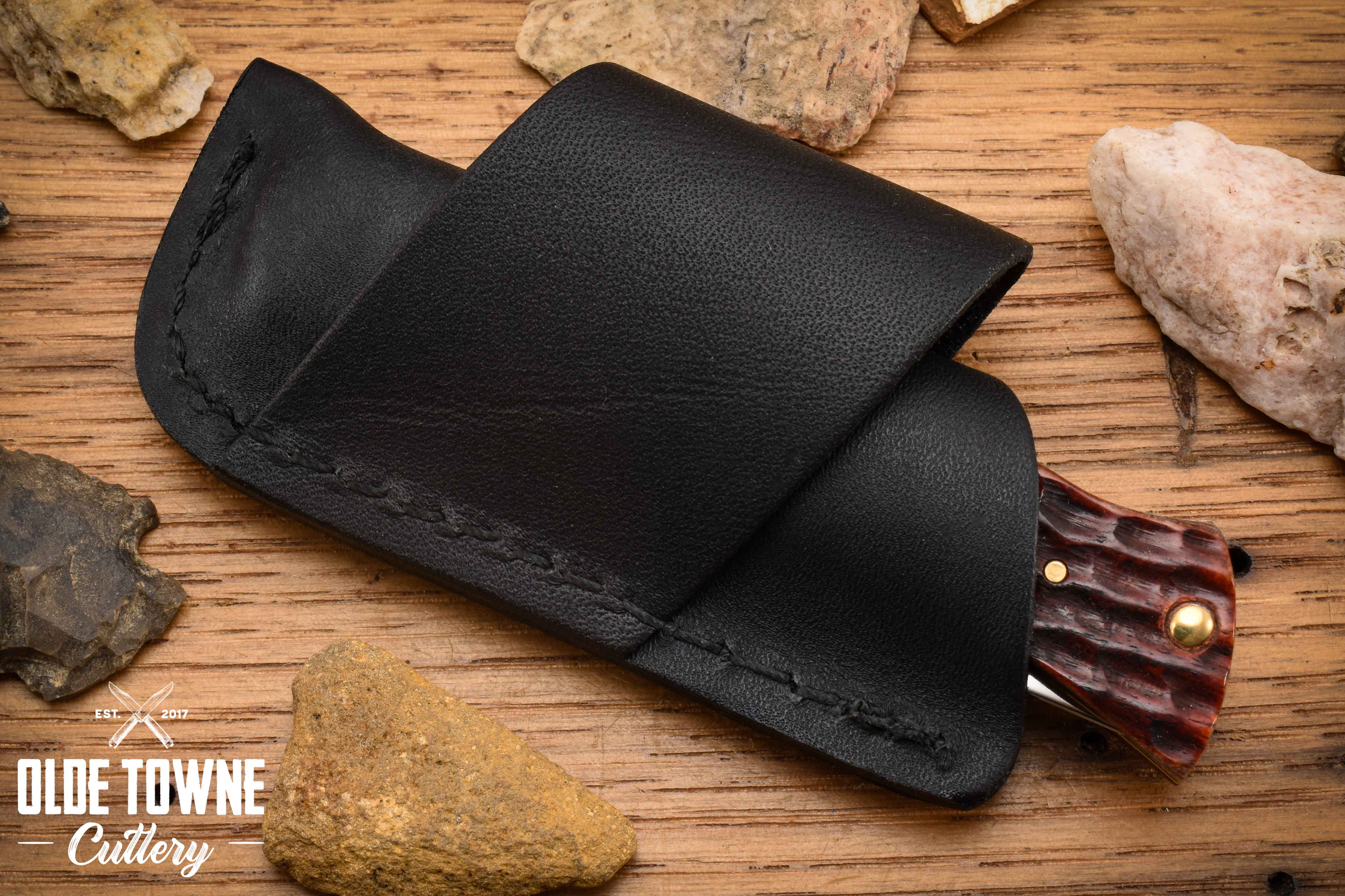W.R. Case and Sons 52238 Black Leather Side-Draw