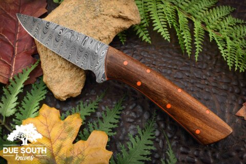 Due South Knives EDC Drop Point Afromosia #1772 Due South Knives EDC Drop Point Afromosia #1772