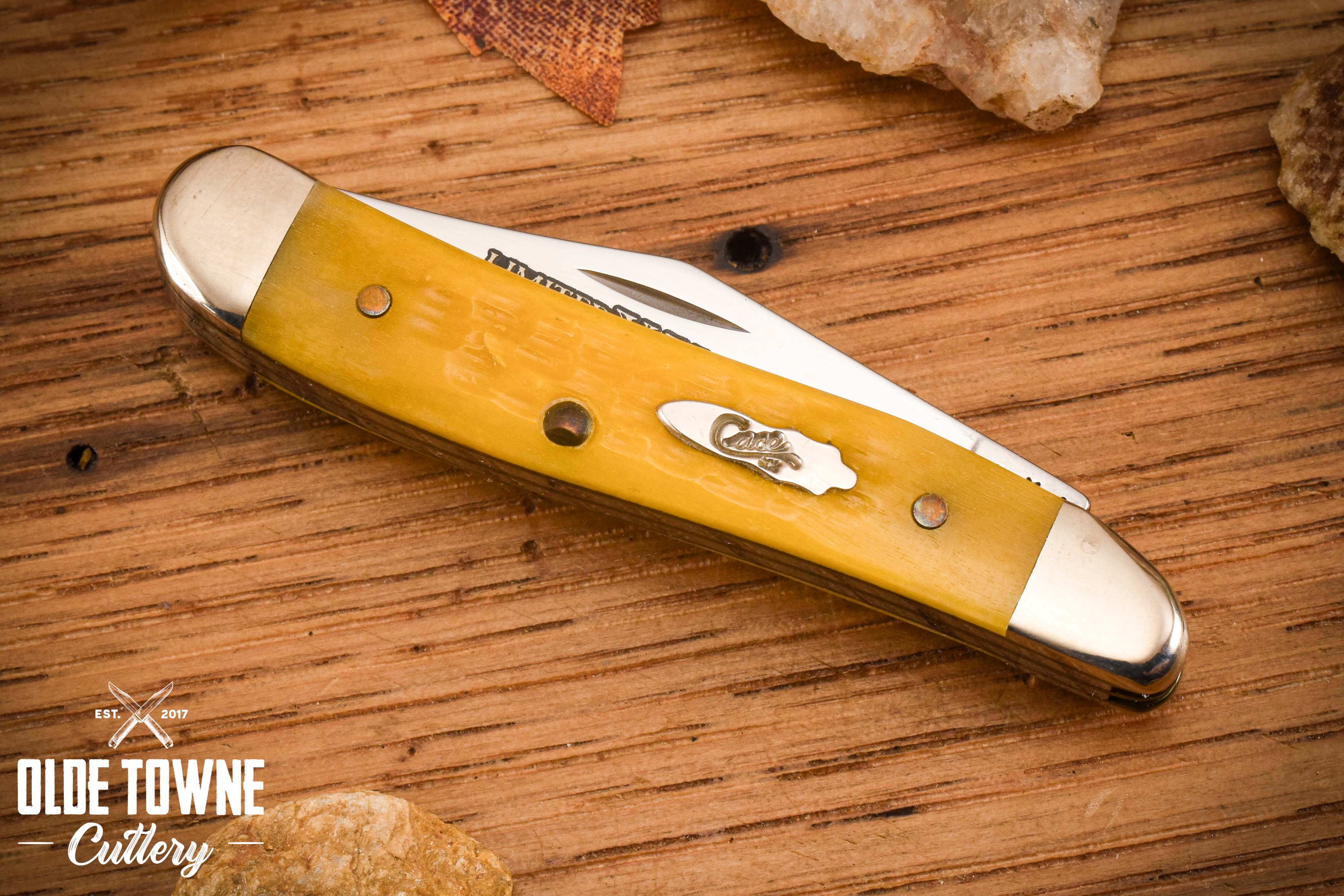 Vintage W.R. Case Peanut Marigold Bone 55N