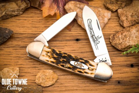 Vintage W.R. Case Canoe Amber Bone 57N