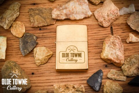 Olde Towne Cutlery/Due South Branded Zippo Brass Olde Towne Cutlery/Due South Branded Zippo Brass