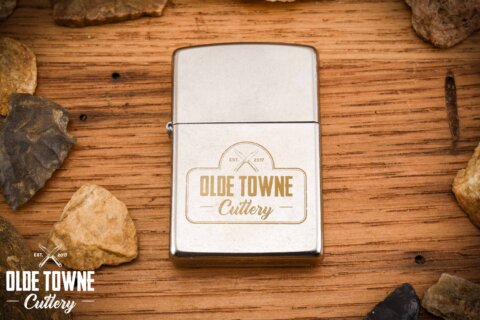 Olde Towne Cutlery/Due South Branded Zippo Chrome Olde Towne Cutlery/Due South Branded Zippo Chrome